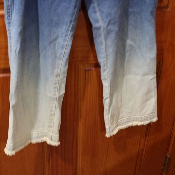 Spanner Vintage 90s/Y2K Ombré Denim Jacket & Flare Jeans Coordinated Set - Picture 11 of 16